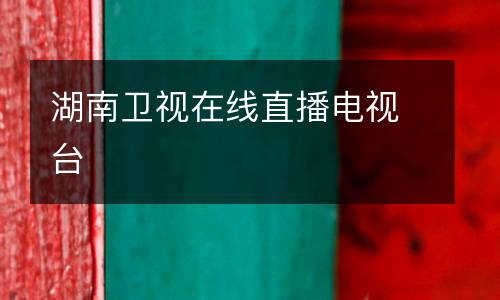 湖南衛(wèi)視在線直播電視臺