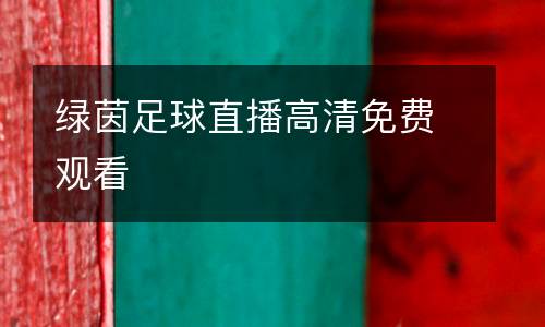 綠茵足球直播高清免費(fèi)觀看